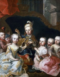 Portræt af Joseph II som barn med sine brødre (Wien af Martin II Mytens or Meytens