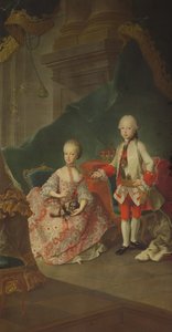 To børn af kejserinde Maria Theresia af Østrig (1717-80) Leopold (1747-92) (senere kejser Leopold II) og hans søster prinsesse Maria Christine (senere hustru til Albert Sachsen-Teschens grundlægger af Alb