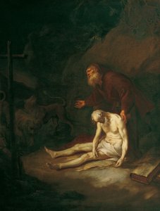 De hellige eneboere Antonius og Paul af Martin Johann Schmidt