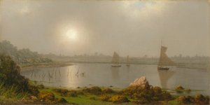York Harbor, kyst af Maine af Martin Johnson Heade