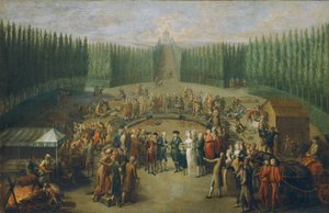 Lægning af grundsten til Temple of Concordia i Laxenburg