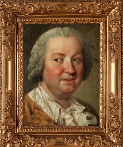 Selvportræt - Maleri af Martin van Meytens den yngre (1695-1770), olie på lærred, 36x26,5 cm - Selvportræt, olie på lærred af Martin van Meytens den yngre - Privat samling