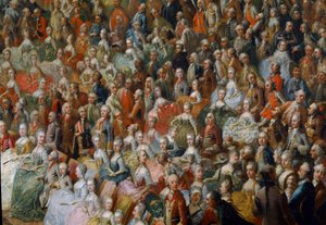 Fest til ære for Maria Teresa, kejserinde af Østrig, den kommende kejser Joseph II og hans kone, Isabella af Parma, den 10/10/1760. Detalje