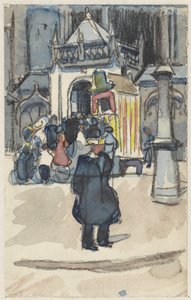 Dukketeater på Dam-pladsen foran Nieuwe Kerk