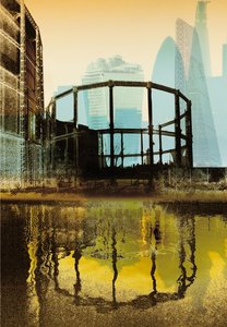 Broadway Gas Tower, 2013 (serigrafi)