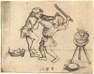 Lærlinge kæmper af Martin Schongauer