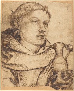 Buste af en munk, der assisterer ved nadveren af Martin Schongauer