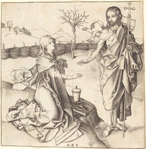 Kristus viser sig for Maria Magdalene af Martin Schongauer