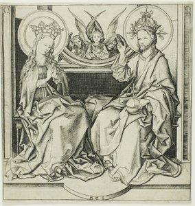 Kristus velsigner jomfruen af Martin Schongauer