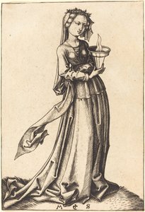 Fjerde Kloge Jomfru af Martin Schongauer