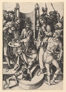 Pilatus vasker sine hænder, ca. 1435-1491. af Martin Schongauer