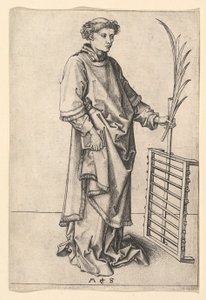Saint Lawrence, ca. 1435-1491. af Martin Schongauer