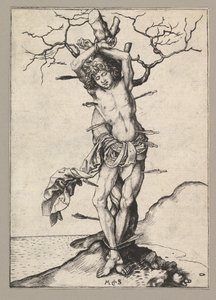 Sankt Sebastian, ca. 1435-1491. af Martin Schongauer