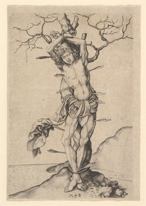 Sankt Sebastian, ca. 1435-1491. af Martin Schongauer