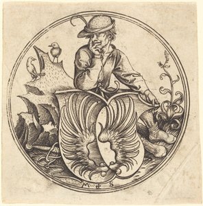 Skjold med Vinger, Holdt af Bonde af Martin Schongauer