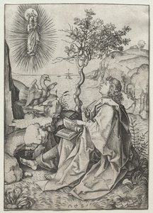 St. John the Evangelist på øen Patmos af Martin Schongauer