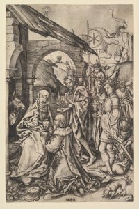 Magiernes tilbedelse, ca. 1435-1491. af Martin Schongauer