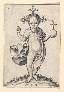 Kristusbarnet med en kugle, 1469-1482. af Martin Schongauer