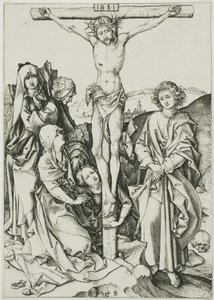 Korsfæstelsen, fra The Passion af Martin Schongauer