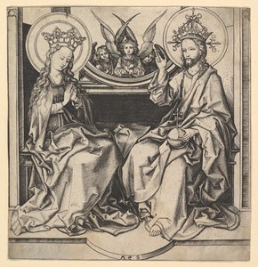 Jomfruens tronbesættelse, ca. 1435-1491. af Martin Schongauer