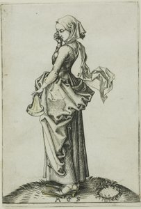 Den femte tåbelige jomfru af Martin Schongauer