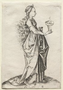 Den femte vise jomfru. af Martin Schongauer
