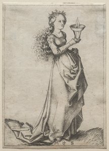 Den første vise jomfru af Martin Schongauer