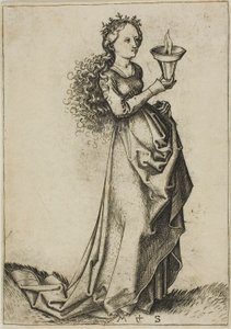 Den første kloge jomfru af Martin Schongauer