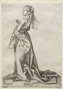 Den første af de tåbelige jomfruer af Martin Schongauer