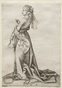 Den første af de tåbelige jomfruer. af Martin Schongauer