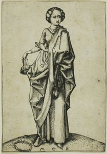 Den fjerde tåbelige jomfru af Martin Schongauer