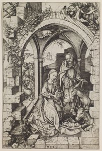 Fødselskirken, ca. 1471-73 (kobberstik) af Martin Schongauer