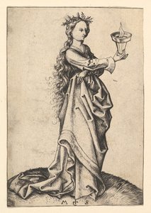 Den tredje vise jomfru, ca. 1435-1491. af Martin Schongauer