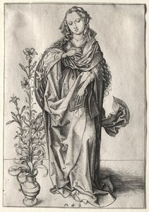Bebudelsens Jomfru. af Martin Schongauer