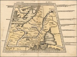 1513-kort over Baltikum, Skandinavien, Polen og Østeuropa af Martin Waldseemüller
