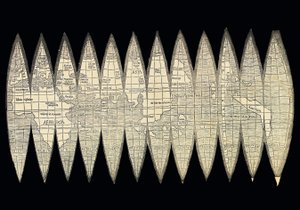 Verdenskort i form af et sæt jordklode-klodser, 1507