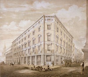 Gresham Street, City of London, 1840. af Martin and Hood