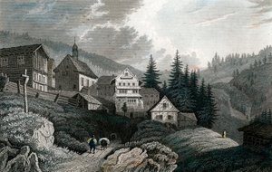 Kirken Maria Schnee, Rigi, Schweiz, 1850. af Martini