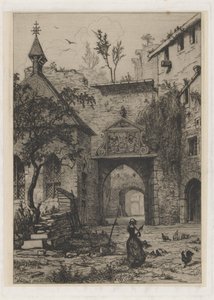 Indgang til Hollenfeltz Slot af Martinus Antonius Kuytenbrouwer jr.