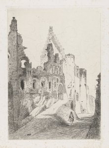 Ruinerne af slottet Vianden af Martinus Antonius Kuytenbrouwer jr.