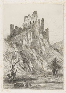 Ruin af slottet Montaigle af Martinus Antonius Kuytenbrouwer jr.