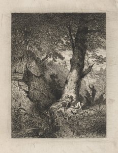 Krigere hviler under et træ af Martinus Antonius Kuytenbrouwer jr.
