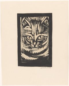 Portræt af en kat af Martinus Brons (signed by artist)