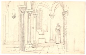 Domkirkens krypt, Otranto af Martinus Rørbye
