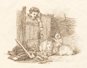 Illustration til "Halvhundrede Fabler for Børn" af Hey af Martinus Rørbye