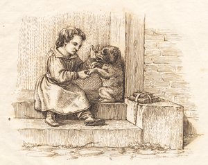 Illustration til "Halvhundrede Fabler for Børn" af Hey