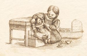Illustration til "Halvhundrede Fabler for Børn" af Hey af Martinus Rørbye