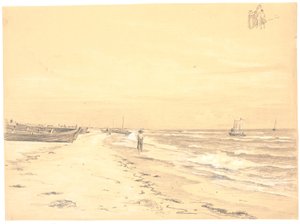 Parti af Sønderstrand, Skagen af Martinus Rørbye