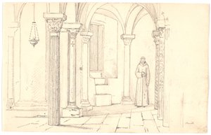 Domkirkens krypt, Otranto af Martinus Rørbye