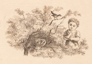 Illustration til "Halvhundrede Fabler for Børn" af Hey af Martinus Rørbye